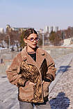 Жіноча демісезонна куртка К-308 шоколад, розміри 42-52, фото 4