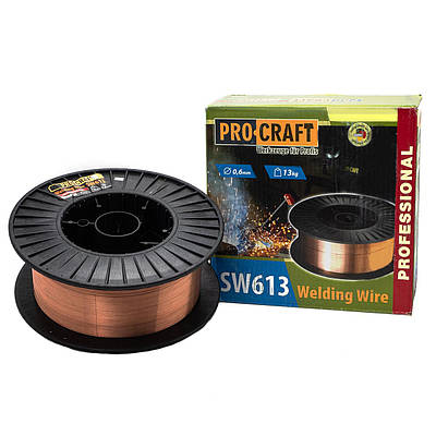 Зварювальний дріт Procraft SW613 Діаметр 0.6 мм Вага 13 кг