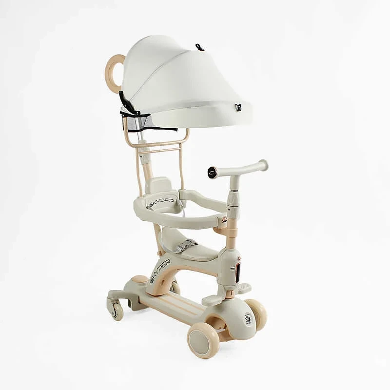 Самокат 5в1 "Skyper" BG-60215 (4) колеса PU 125х35мм зі світлом, УКРАЇНСЬКЕ ОЗВУЧУВАННЯ та підсвічування платформи, з ДОП.