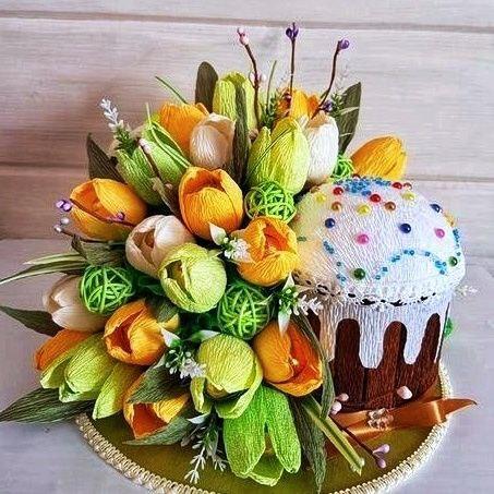 Великодня композиція з паперу своїми руками