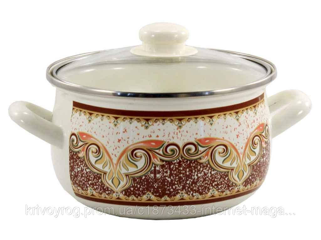 Каструля глибока 5,1л d=22 Вензелі 563 А ТМ INTEROS, фото 1