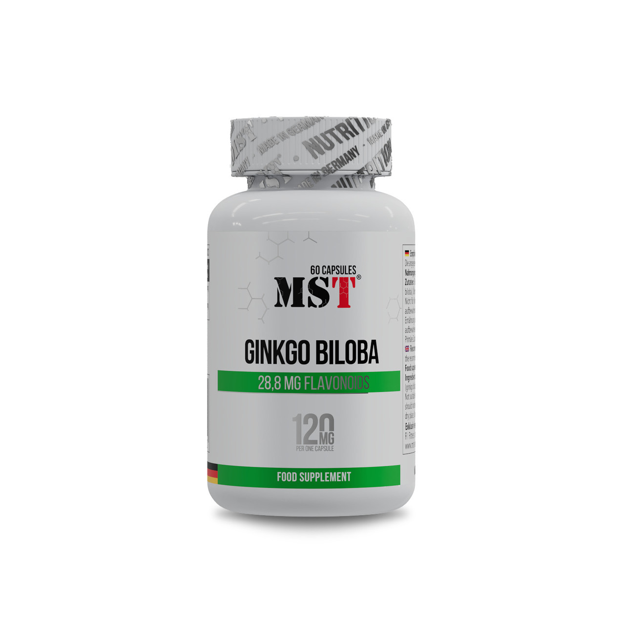 Покращує мозковий кровообіг MST Ginkgo Biloba 120 mg 60 caps, фото 1