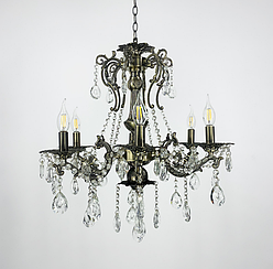 Підвісна кришталева люстра Crystal Life у бронзовому корпусі на 6 ламп 11549/6