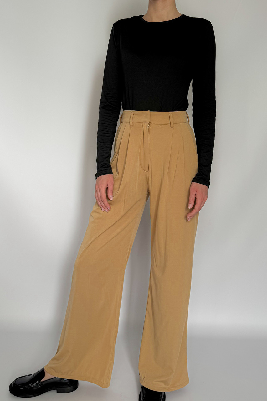 Штани палаццо Бриз Apmi бежевий, фото 1