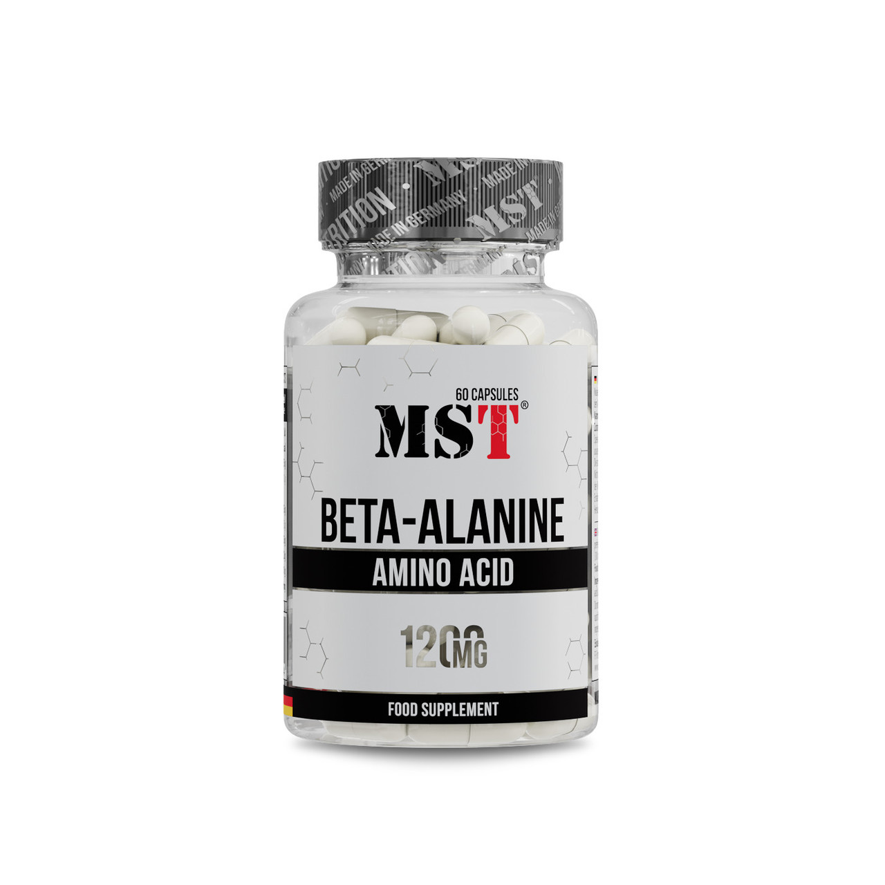 Бета аланін MST Beta-Alanine 1200 mg 60 caps, фото 1