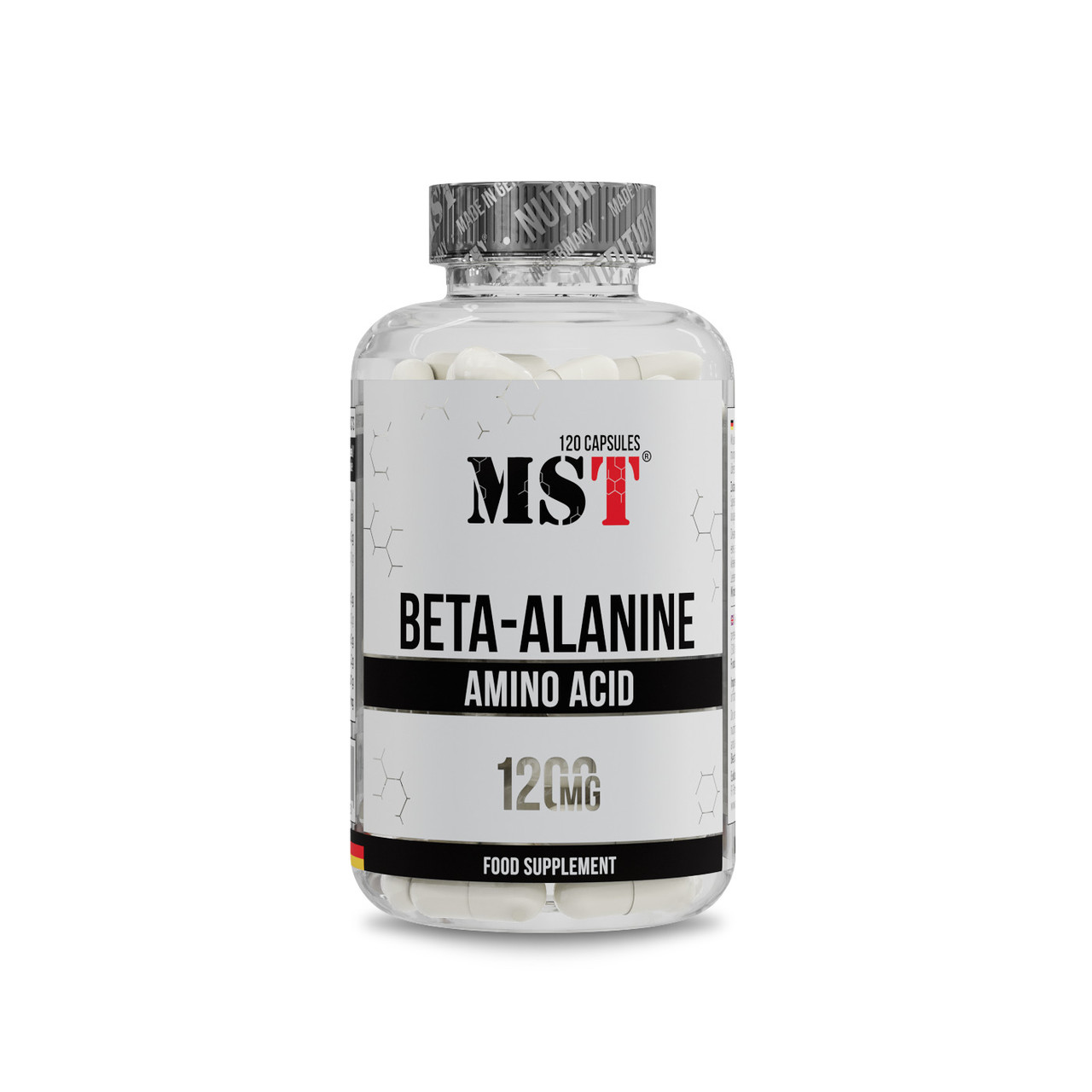 Бета аланін MST Beta-Alanine 1200 mg 120 caps, фото 1