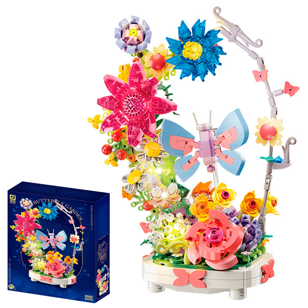 Конструктор "Квіти та метелик", світло, 914 деталей (BB032), фото 1