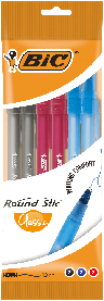 Ручка Bic Раунд Стік, асорті, 6шт в блістері