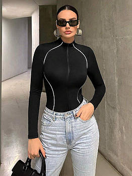 Боді жіноче стильне з білими кантами (Норма)