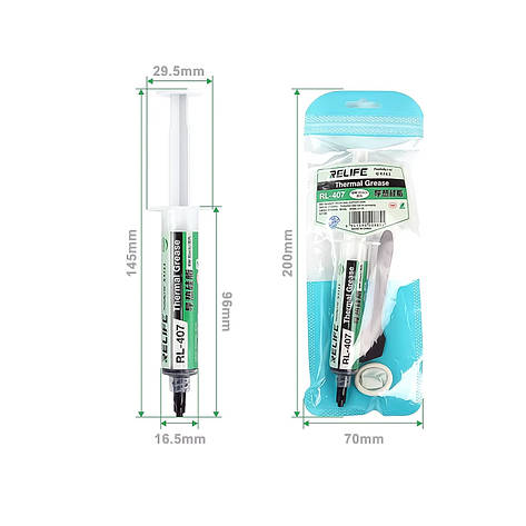 Термопаста RELIFE RL-407 Thermal Silicone 6W/мк (чорна) (20г), фото 1