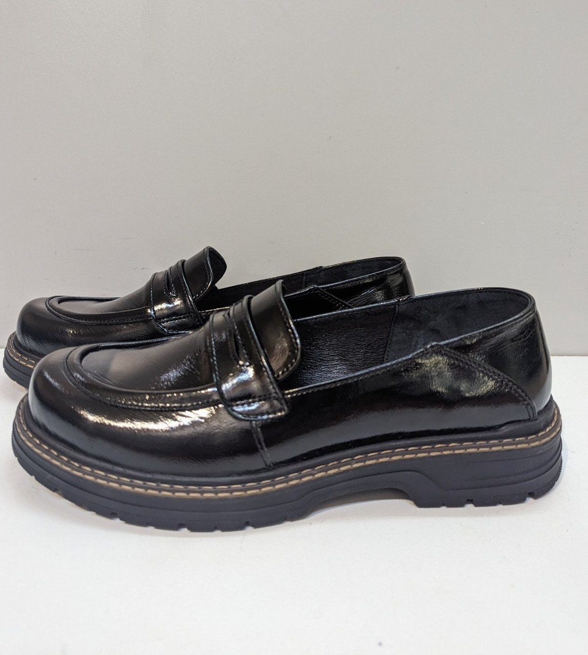 STTOPA Розміри 41-45. Туфлі лофери великих розмірів шкіряні. 470-4144 Чорні, фото 1