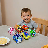 Набір трансформерів для дітей іграшкові фігурки 6 героїв мультфільму робокар полі роботи машинки вертоліт