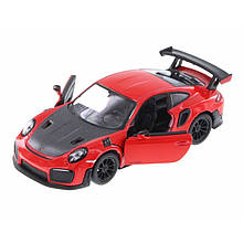 Автомодель легкова PORSCHE 911 GT2 RS 5" KT5408W, 1:36  Червоний