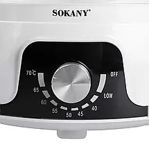 Електрична сушарка для фруктів і овочів на 5 лотків Sokany SK-10072 350 Вт, фото 5