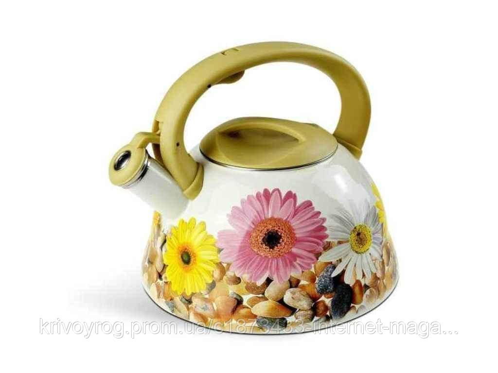 Чайник 3л емальований Ромашки EB-1747 ТМ EDENBERG, фото 1