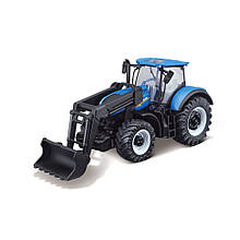 Дитяча іграшка Трактор "New Holland T7.315" Bburago 18-31632 з фронтальним навантажувачем