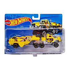 Дитячий ігровий набір машинок T-K937-1(Yellow) з трейлером