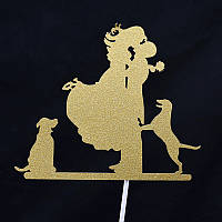 Картонний топер Пара з собаками