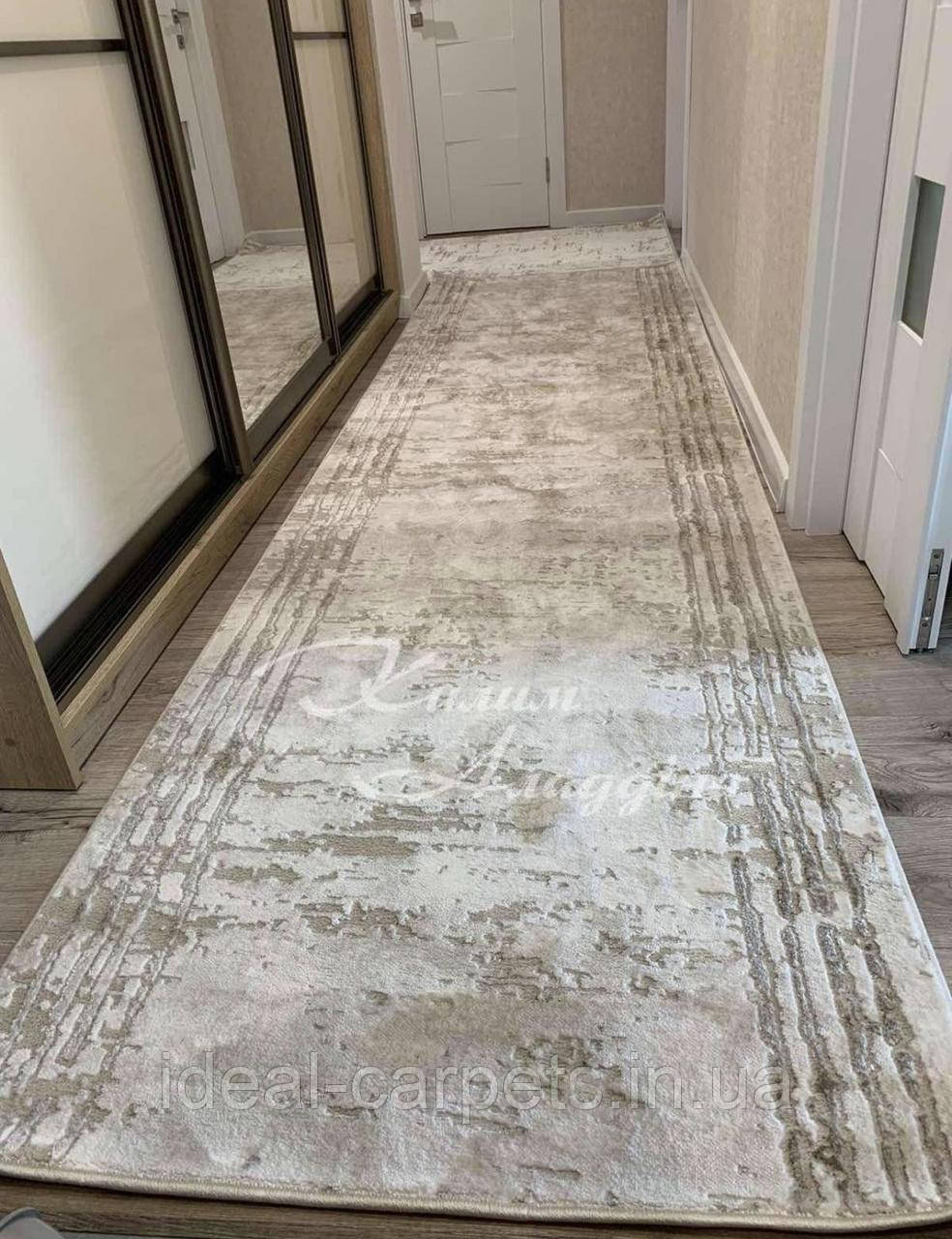 Доріжка 1х4м Rubin Крем 0437 Короткий ворс, фото 1