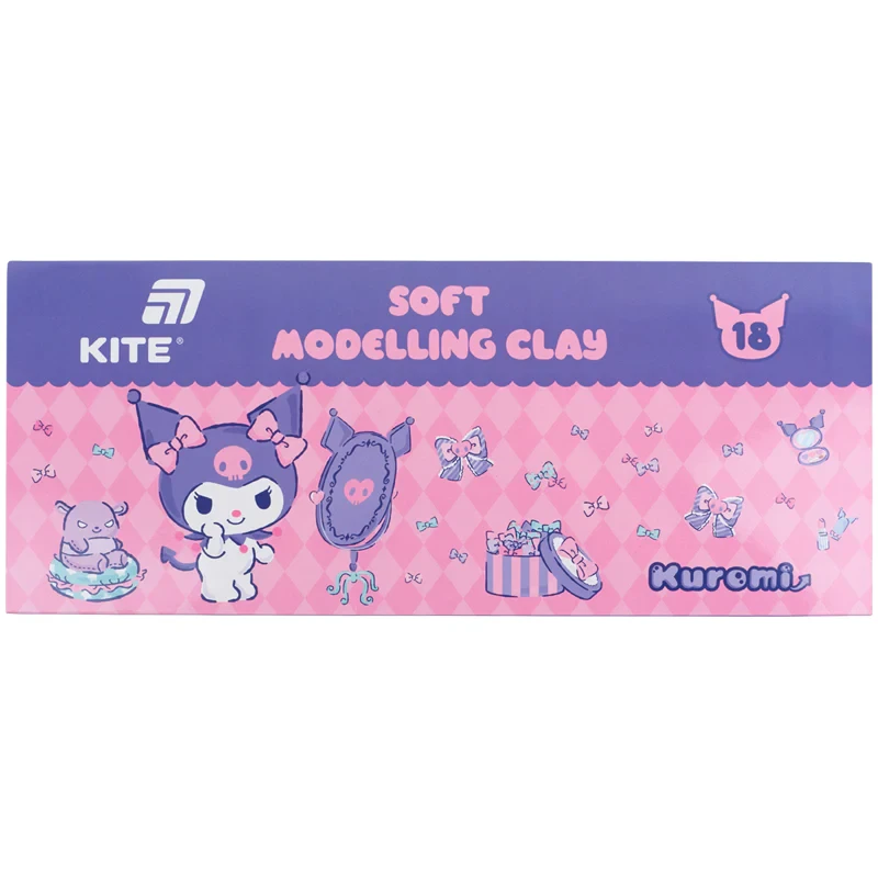 Пластилін восковий Kite Kuromi HK24-085, 18 кольорів, 360 г