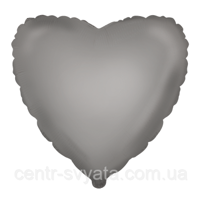 Фольгована кулька Flexmetal 18"(45 см) Серце Matte Moonlight Silver | Місячне срібло