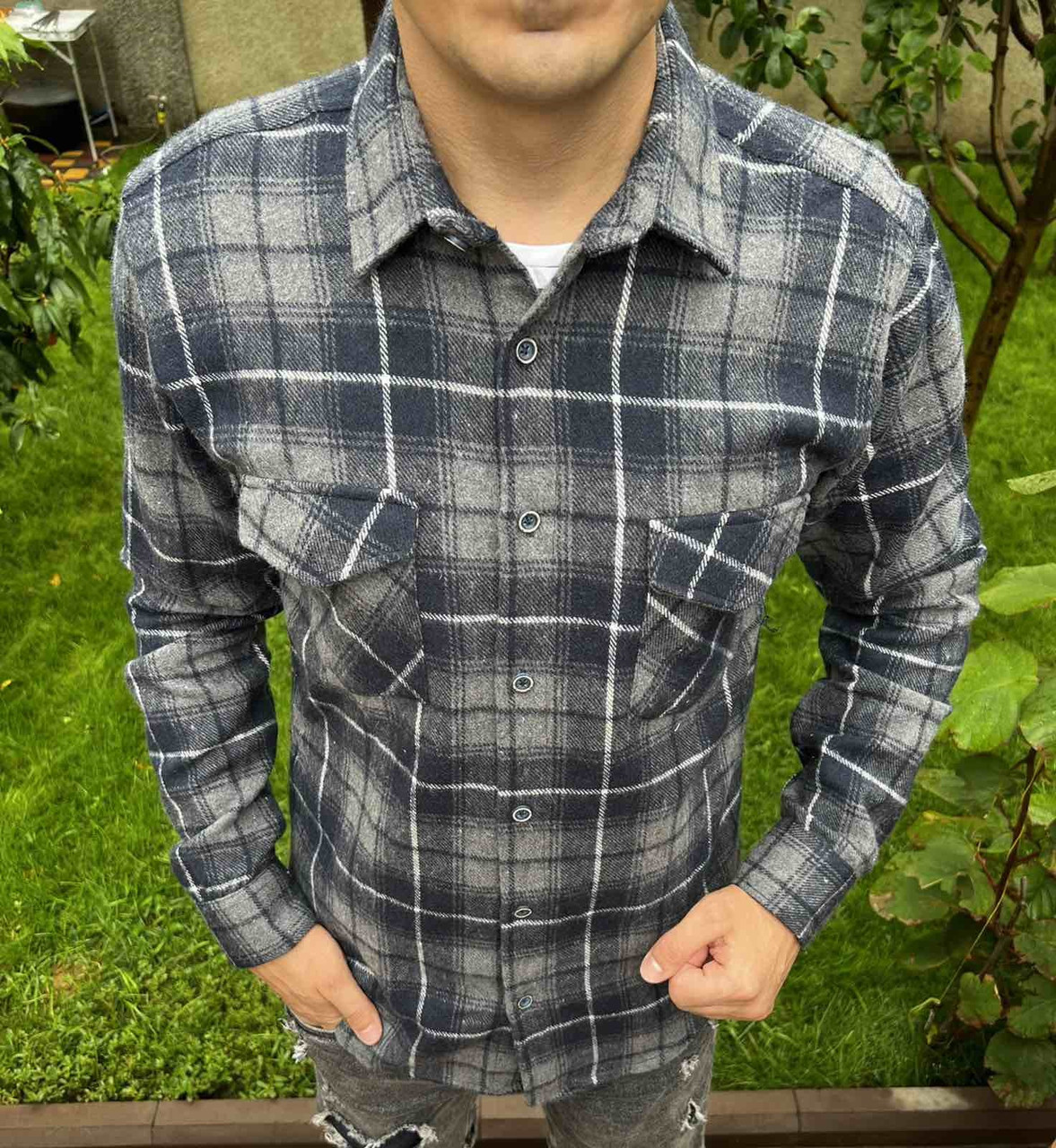 Сорочка тепла чоловіча VARETTI M-XXXL арт.1018, Колір Темно-синій, Міжнародний розмір L, Розмір чоловічий, фото 1