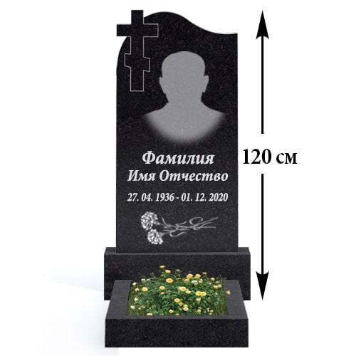Пам'ятник на могилу із граніту з хрестом (100-50) В-07, фото 1