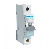 Hager MCN125 однофазний автоматичний вимикач 1P 6kA C-25A 1M