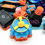 Конструктор SD807 електронний, зі світлом, рухомим гвинтом, на батарейках, у коробці., фото 4