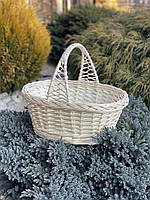 Корзина плетена з вибіленої лози. Арт:4040