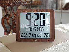 Електронний годинник TFA 60451808 | Безпровідний датчик температури, Радіокеровани годинник, Будильник, Календар, фото 3