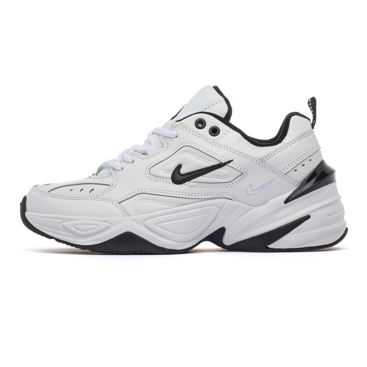 Чоловічі кросівки Nike M2K Tekno White Black Кеди Найк Текно шкіряні білі повсякденні демісезон В'єтнам
