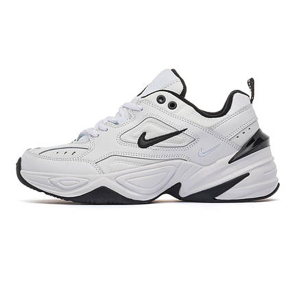 Чоловічі кросівки Nike M2K Tekno White Black Кеди Найк Текно шкіряні білі повсякденні демісезон В'єтнам, фото 1
