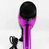 Потужний фен Gemei для сушіння та укладання волосся з концентратором 2600W, фото 3