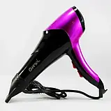 Потужний фен Gemei для сушіння та укладання волосся з концентратором 2600W, фото 4