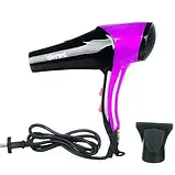 Потужний фен Gemei для сушіння та укладання волосся з концентратором 2600W, фото 5