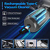 Бездротовий автомобільний пилосос, міні-пилосос 18000 Па, 4-в-1, ручний пилосос автомобіля, будинки, офісу, фото 6