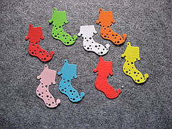 Вирубка з картону. Носочок, 60х63 мм