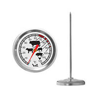 Термометр для м'яса механічний з нержавіючим щупом, для продуктів харчування до 120 градусів Склоприлад