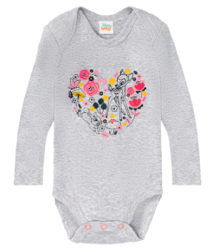 Дитячий боді з довгим рукавом для дівчинки Disney Baby 62-68 см (2-6М)