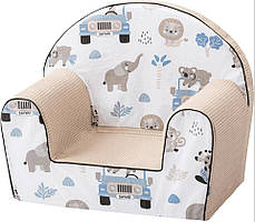 Крісло дитяче Bubaba by FreeON Safari trip, white - beige