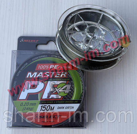 Шнур Select Master PE 150 м 0.20 мм/24 кг (Темн.-Зел.), фото 1