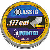 Кульки для пневматики Pointed Classic USA 500 штук. 4,5 мм