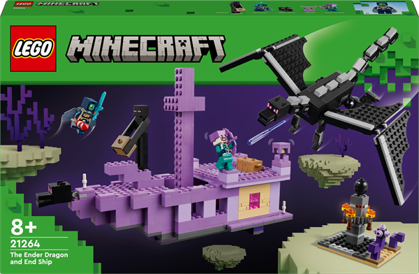 Конструктор LEGO Minecraft Дракон Энда и Корабль Края 657 деталей (21264)