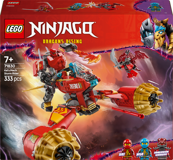 Конструктор LEGO NINJAGO Штормовий робот-всадник Кая 333 деталі (71830)