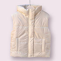 Жилетка для дівчинки молочна 110-128 розмір