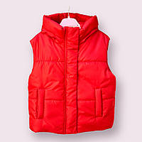 Жилетка для дівчинки червона 110-128 розмір