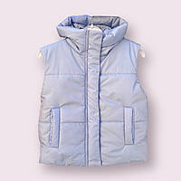 Жилетка для дівчинки блакитна 110-128 розмір