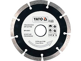 Диск алмазний по бетону Yato 125x22.2x2.2мм (YT-6003)