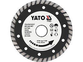 Диск алмазний по бетону Yato 125x22.2x2.6мм (YT-6023)